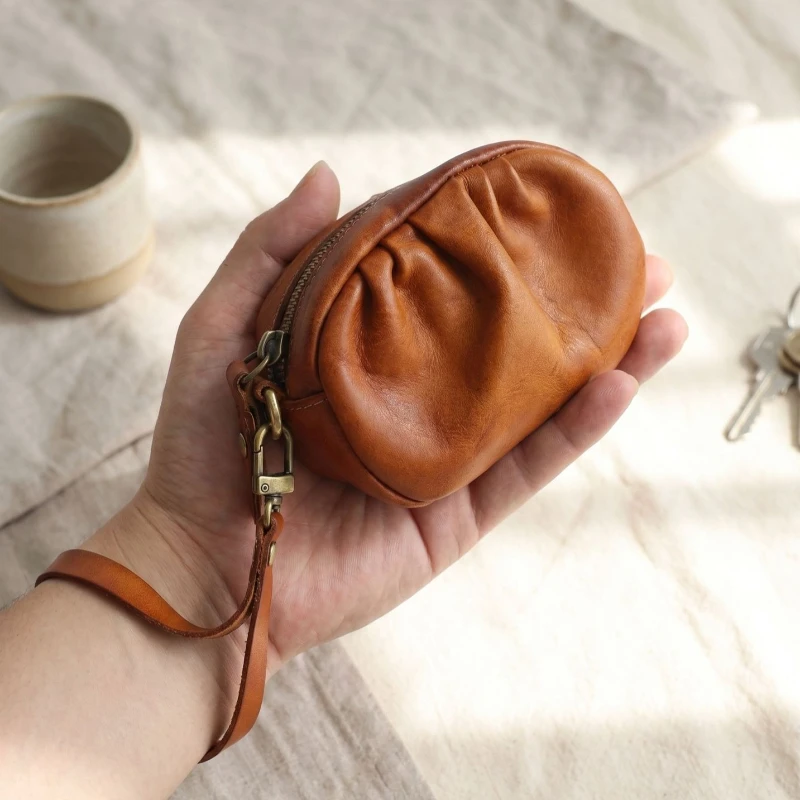 Women Leather Wristlet Small Wallet, Ruched Vintage Zipper Coin Purse, Organizer for Coins, Credit Cards, AirPods & USB Drives
Women Leather Wristlet Small Wallet, Ruched Vintage Zipper Coin Purse, Organizer for Coins, Credit Cards, AirPods & USB Drives
