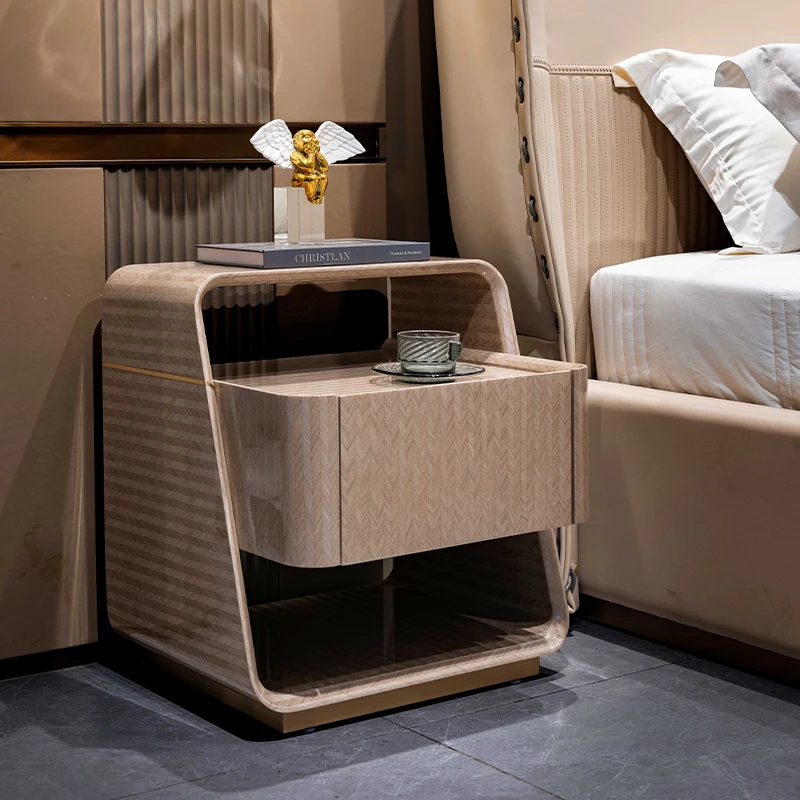 Wooden bedside table with drawers, suitable for high-end hotels, apartments, and villas
Wooden bedside table with drawers, suitable for high-end hotels, apartments, and villas
