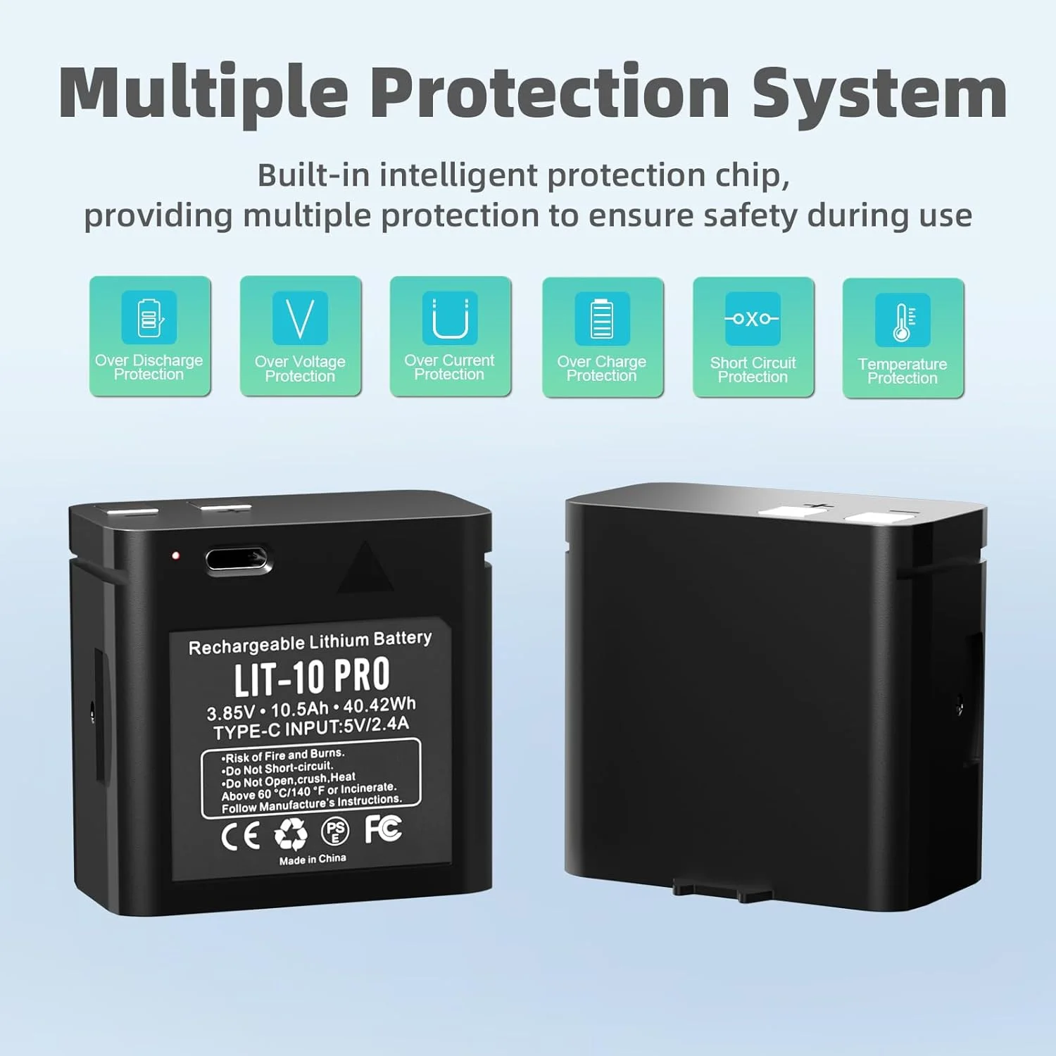LIT-10 battery 10.5 Ah 3.8V suitable for SPYPOINT LM2/LINK MICRO/CELL- LINK series
LIT-10 battery 10.5 Ah 3.8V suitable for SPYPOINT LM2/LINK MICRO/CELL- LINK series