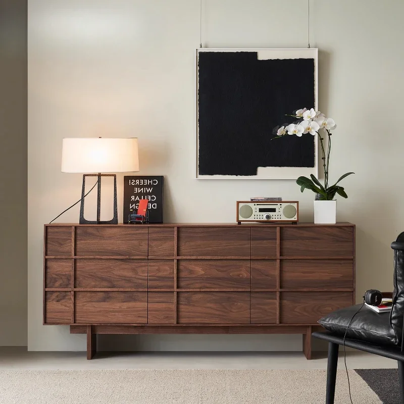 Solid wood retro simple storage living room storage walnut medieval dining side cabinet
Solid wood retro simple storage living room storage walnut medieval dining side cabinet