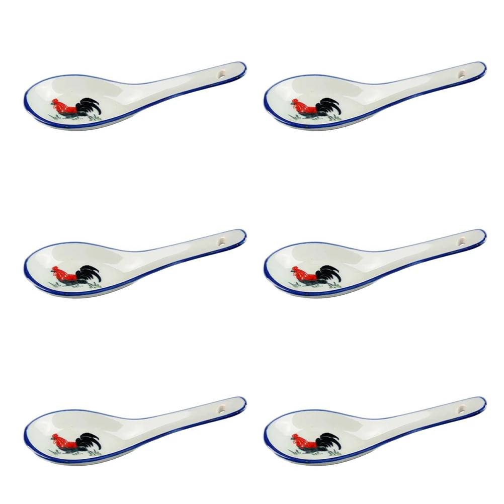 6Pcs Porcelain Soup Spoon Ceramic Ladle White Cartoon Heat Resistant Tableware Ramen Dessert Spoons Kitchen Barware
6Pcs Porcelain Soup Spoon Ceramic Ladle White Cartoon Heat Resistant Tableware Ramen Dessert Spoons Kitchen Barware
