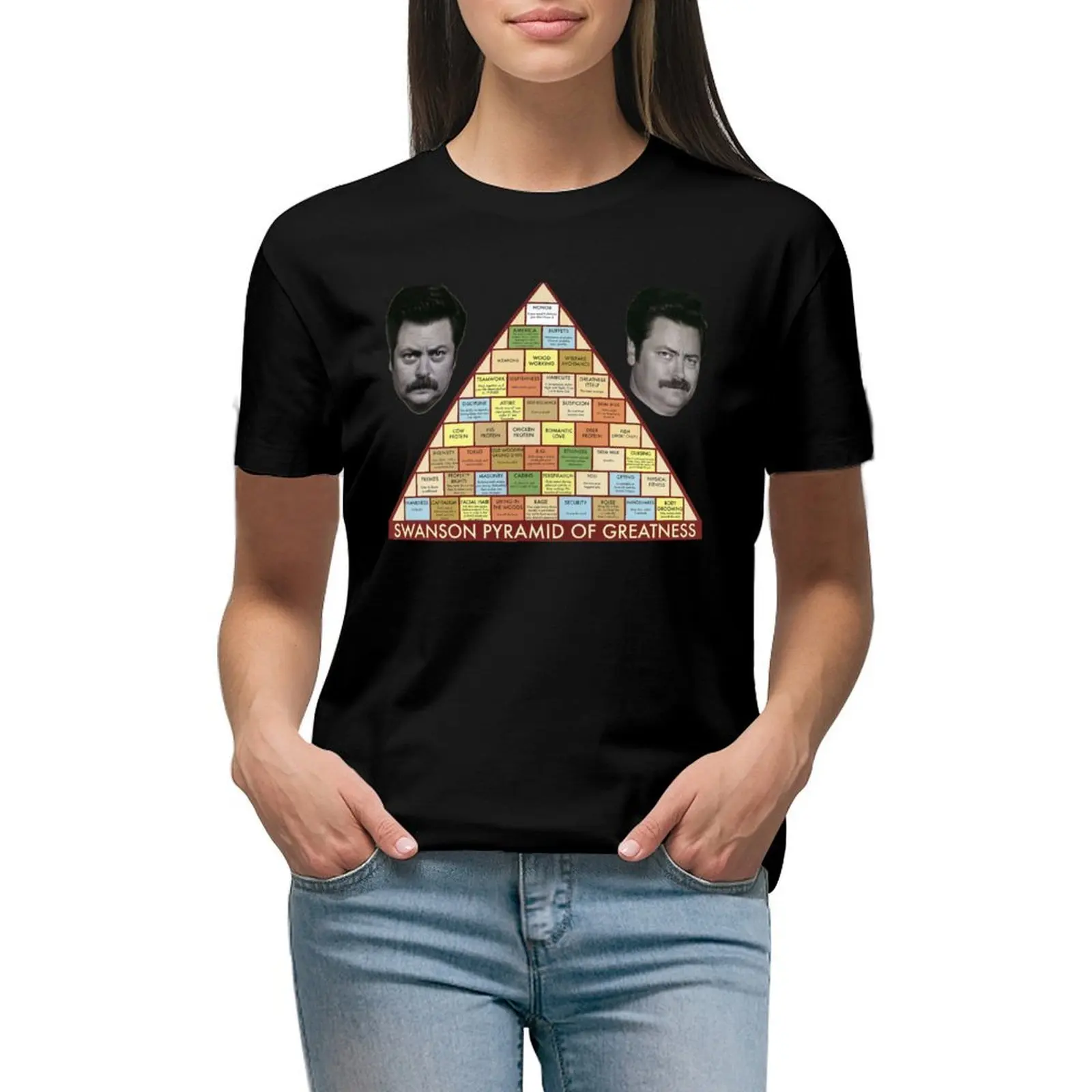 Swanson Pyramid of Greatness T-Shirt shirts graphic tees kawaii clothes aesthetic clothes animal prinfor cotton t shirts Women
Swanson Pyramid of Greatness T-Shirt shirts graphic tees kawaii clothes aesthetic clothes animal prinfor cotton t shirts Women