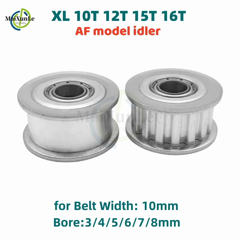 XL AF-model idler 10/12/15/16T Timing Pulley Bore3/4/5/6/7/8mm Pitch 5.08 mm Aluminum Pulley Width 11mm For 10mm XL Timing Belt
XL AF-model idler 10/12/15/16T Timing Pulley Bore3/4/5/6/7/8mm Pitch 5.08 mm Aluminum Pulley Width 11mm For 10mm XL Timing Belt