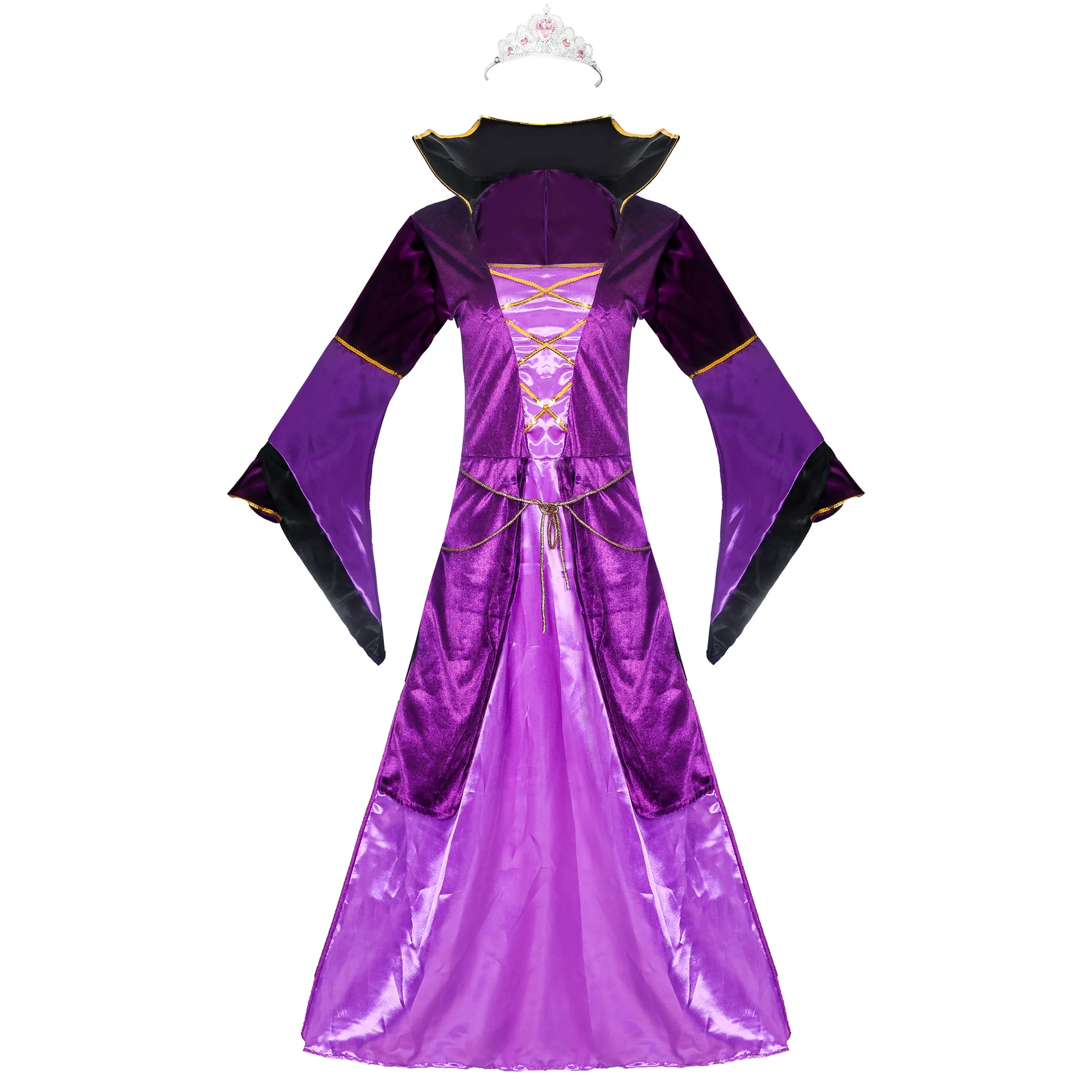 Halloween Witch Costume Cosplay Gothic Adult Dark Purple Dress Female Vampire Female Demon Queen Suit Makeup Stage Performance 
Halloween Witch Costume Cosplay Gothic Adult Dark Purple Dress Female Vampire Female Demon Queen Suit Makeup Stage Performance
