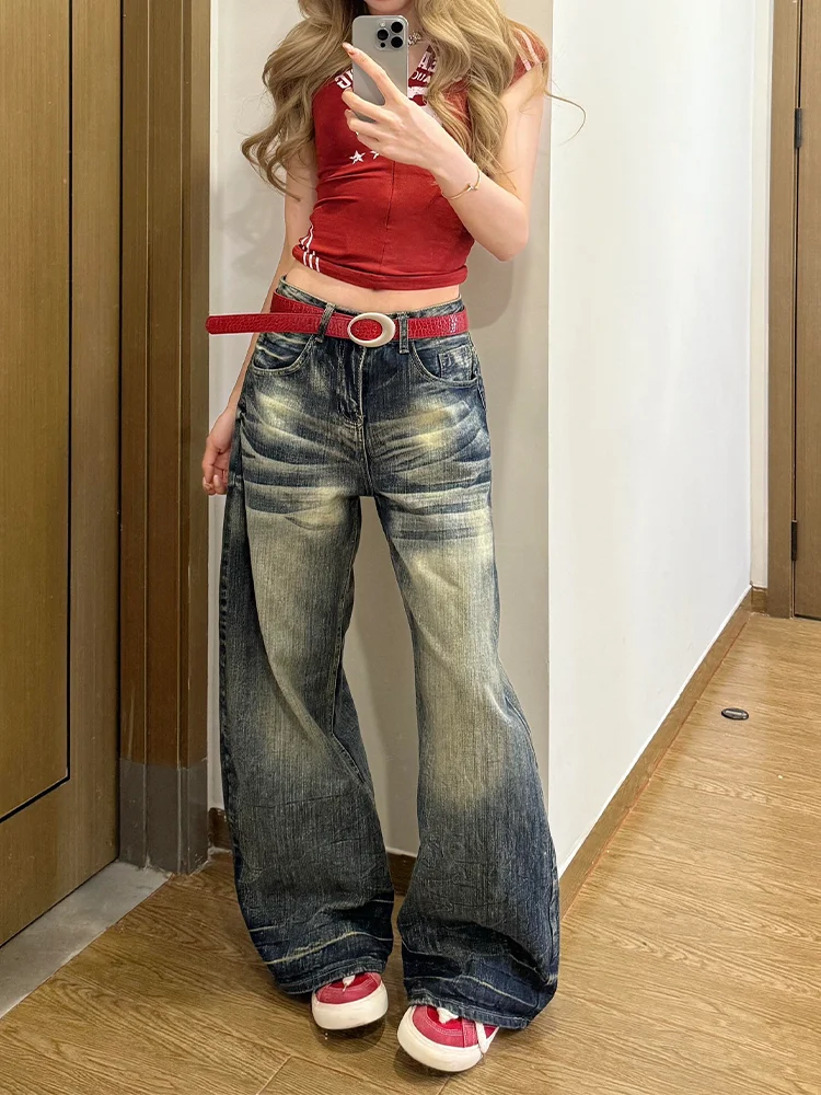 High Waist Wide Leg Jeans Women's Loose Fit Casual Slimming Washed Knife Denim Pants Korean Style Casual Summer Jeans
High Waist Wide Leg Jeans Women's Loose Fit Casual Slimming Washed Knife Denim Pants Korean Style Casual Summer Jeans