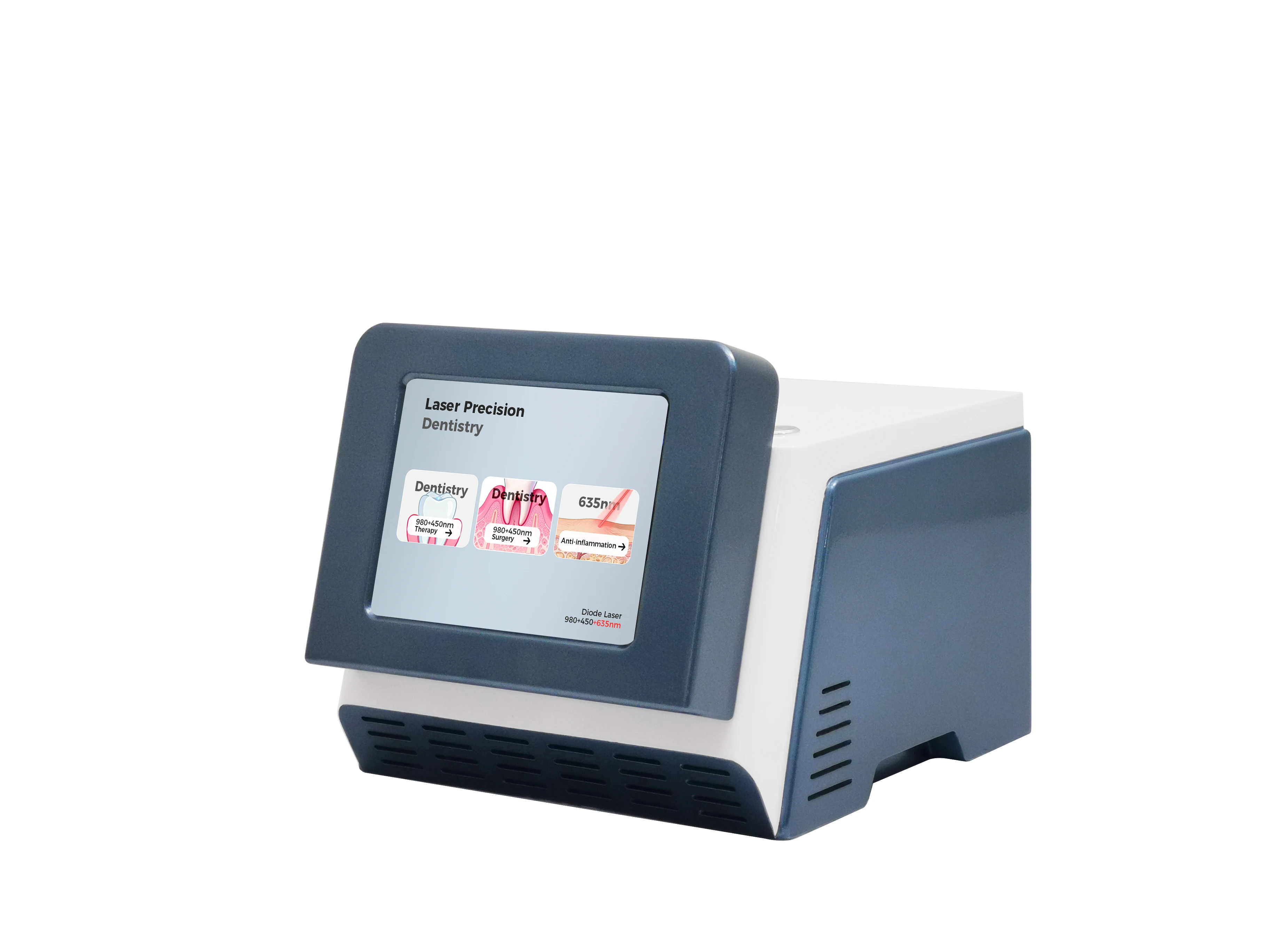 Professional 980+450+635nm Laser Dental Machine Dentistry Therapy Equipment Anti-inflammatory
Professional 980+450+635nm Laser Dental Machine Dentistry Therapy Equipment Anti-inflammatory