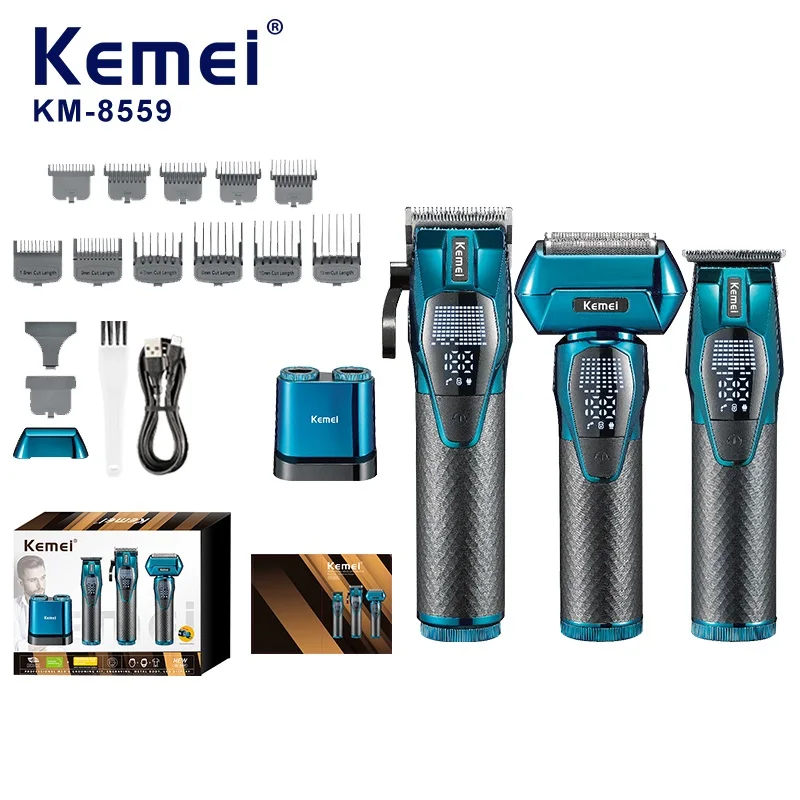 Kemei hair clipper set removable battery hair trimmer shaver hair salon dedicated battery charging box birthday gift km-8559
Kemei hair clipper set removable battery hair trimmer shaver hair salon dedicated battery charging box birthday gift km-8559