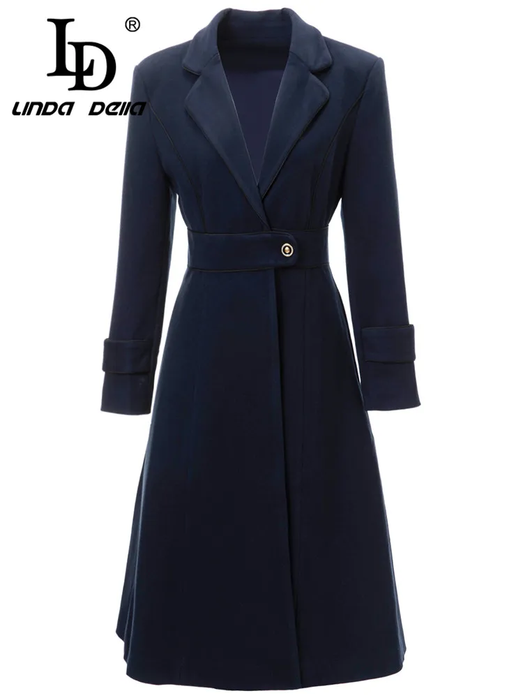 LD LINDA DELLA winter New Style Runway Vintage Coat Women's Lapel wool Cardigan Belt warm Slim Fit Casual Travel Long Coat
LD LINDA DELLA winter New Style Runway Vintage Coat Women's Lapel wool Cardigan Belt warm Slim Fit Casual Travel Long Coat