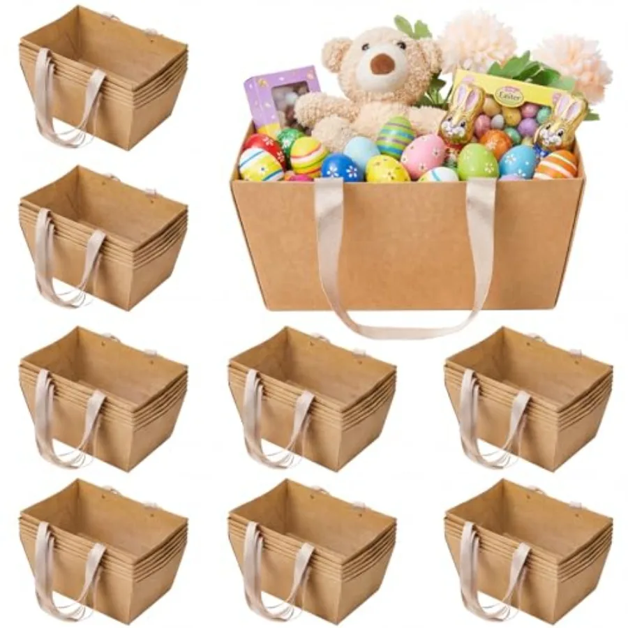 48 Pcs Easter Basket for Gifts Empty DIY Bulk Gift Basket Kit with Handles Kraft Cardboard Tray for Wedding Baby Shower Graduat
48 Pcs Easter Basket for Gifts Empty DIY Bulk Gift Basket Kit with Handles Kraft Cardboard Tray for Wedding Baby Shower Graduat