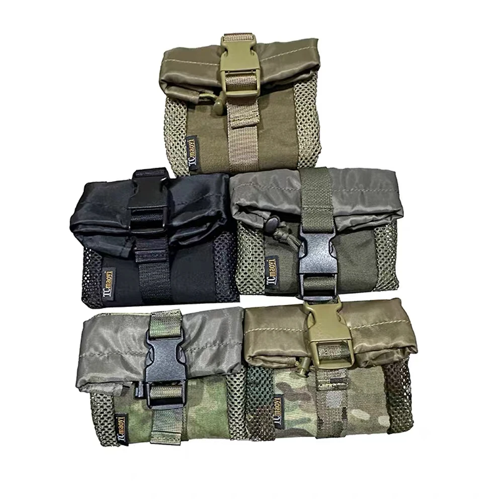 Tactical Molle Mesh folding recycling bag sundries storage bag shape vest bag
Tactical Molle Mesh folding recycling bag sundries storage bag shape vest bag