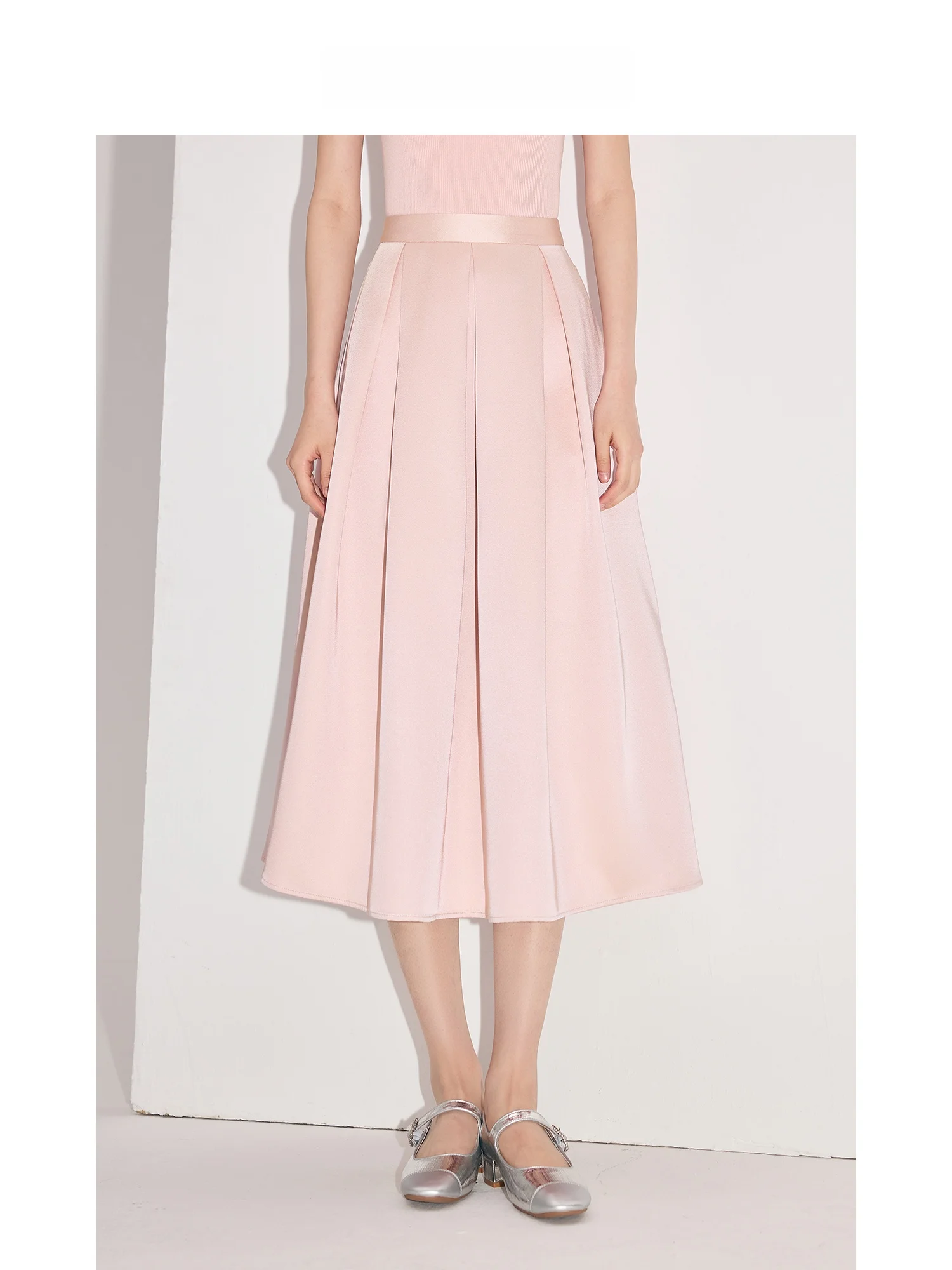 Elegant Pink Satin Halter Neck Dress Women's High Waist A-Line Skirt MandyZhang Brand Polyester Fiber Gored Skirt
Elegant Pink Satin Halter Neck Dress Women's High Waist A-Line Skirt MandyZhang Brand Polyester Fiber Gored Skirt