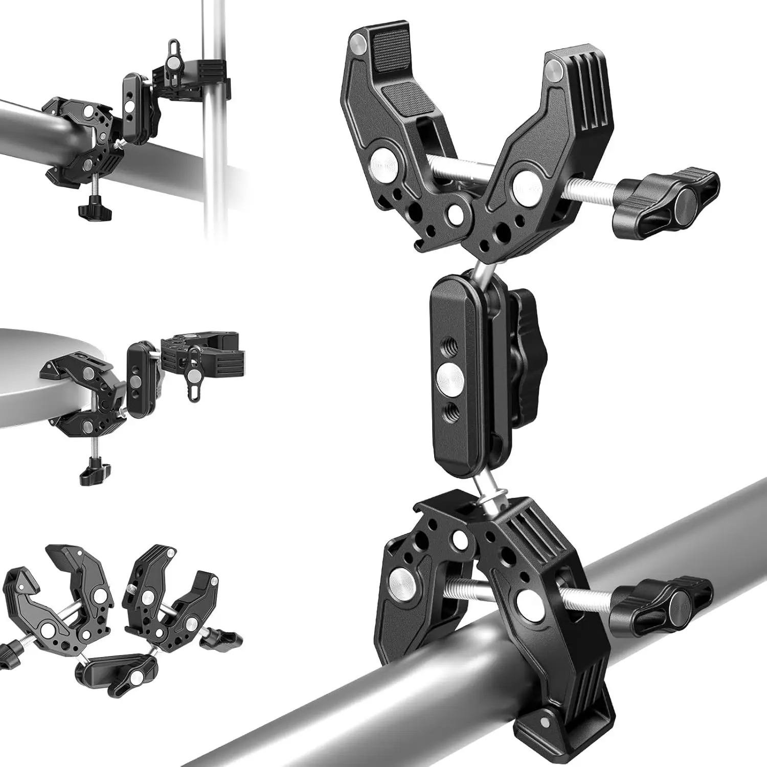 Двойное супер-крепление для камеры с магическим кронштейном, холодными креплениями для настольной студийной подставки, держателя для фотоотражателя, флага, крестообразного крепления
Двойное супер-крепление для камеры с магическим кронштейном, холодными креплениями для настольной студийной подставки, держателя для фотоотражателя, флага, крестообразного крепления