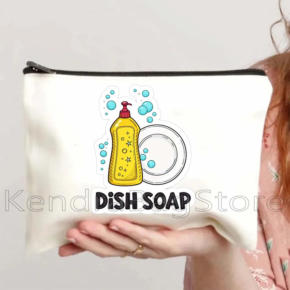 Cute Dish Soap Print Travel Canvas Cosmetic Makeup Bag Pencil Case Zipper Pouch Toilet Bag Key Coin Purse Storage Bags Gifts
Cute Dish Soap Print Travel Canvas Cosmetic Makeup Bag Pencil Case Zipper Pouch Toilet Bag Key Coin Purse Storage Bags Gifts