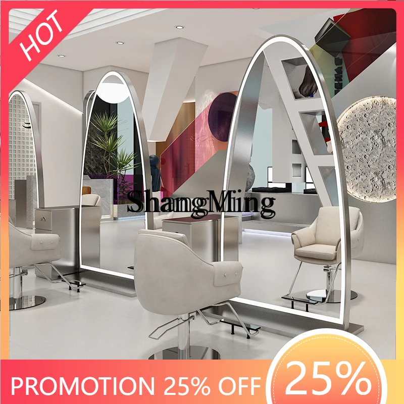 SM Internet celebrity hair salon mirror table hair salon simple barber shop floor double-sided hair cutting mirror
SM Internet celebrity hair salon mirror table hair salon simple barber shop floor double-sided hair cutting mirror