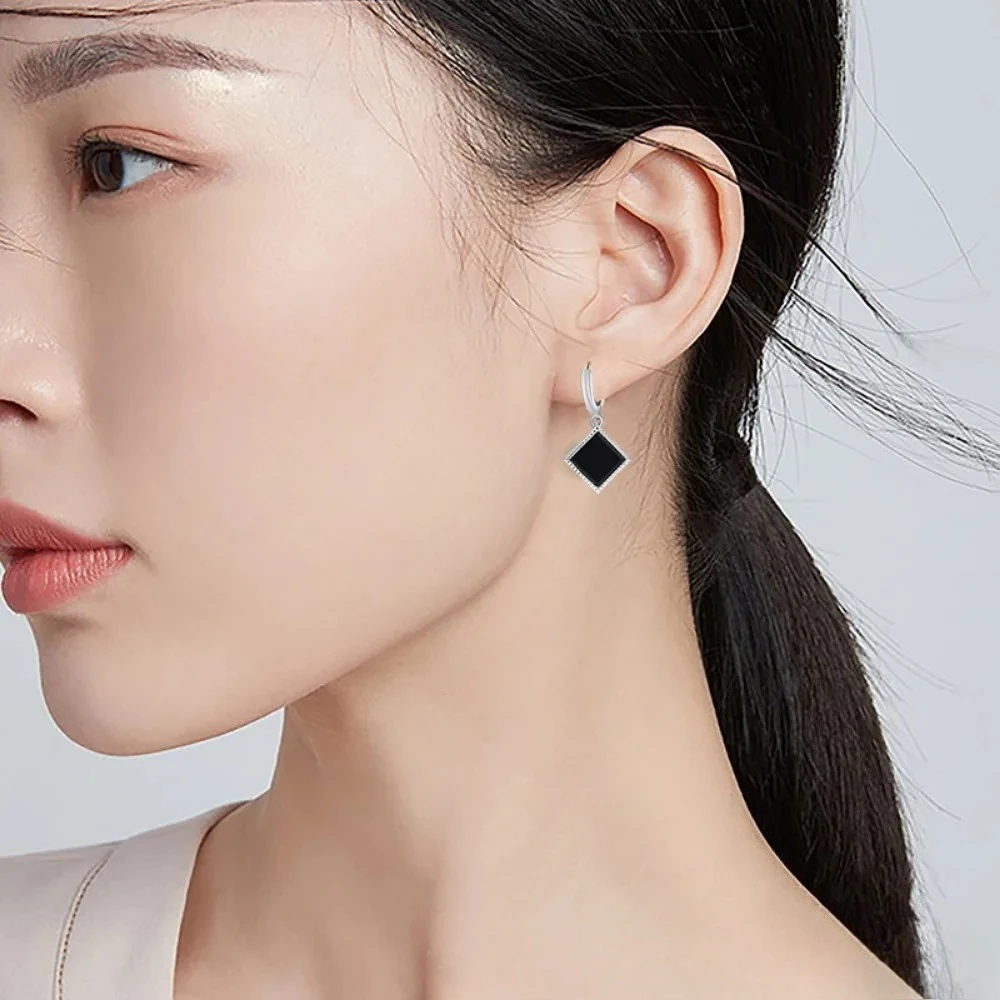 S925 Silver Inlaid Natural Ink Jade A Goods Jade Ink Square Earrings Fashion Women's High Grade Earrings Silver 925 Jewelry
S925 Silver Inlaid Natural Ink Jade A Goods Jade Ink Square Earrings Fashion Women's High Grade Earrings Silver 925 Jewelry