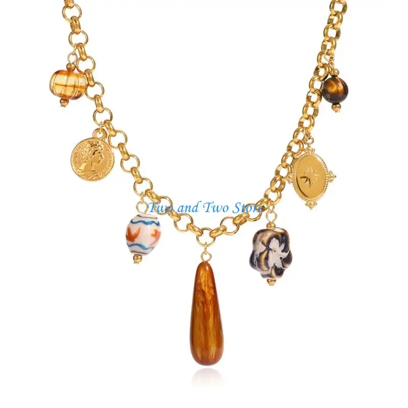 HX6F Trendy Adjustable Layering Necklace Lightweight Resin Alloy Jewelry Accessory
HX6F Trendy Adjustable Layering Necklace Lightweight Resin Alloy Jewelry Accessory