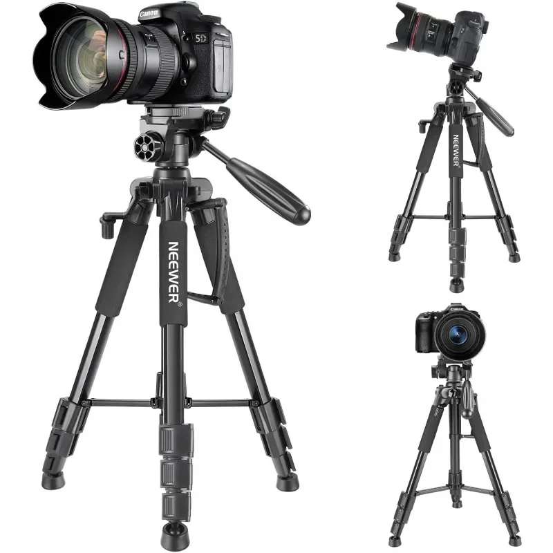 Portable Aluminum Camera Tripod with 3-Way Swivel Pan Head,DV Video Camcorder Load up to 4 kilograms Black
Portable Aluminum Camera Tripod with 3-Way Swivel Pan Head,DV Video Camcorder Load up to 4 kilograms Black