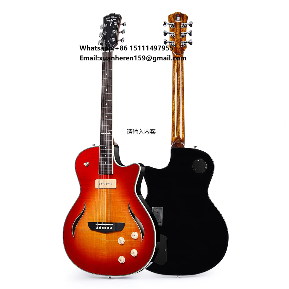 K11 Bullfighter Musical Instruments Indian Rosewood Fingerboard Poplar Body 6 Strings Acoustic Jazz Electric Guitar
K11 Bullfighter Musical Instruments Indian Rosewood Fingerboard Poplar Body 6 Strings Acoustic Jazz Electric Guitar