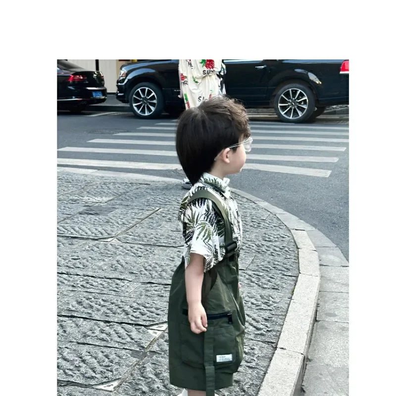 Children's Clothing Set Summer 2026 New Style Baby Boys' Fashion Flower Shirt+Strap Pants Two-piece Set
Children's Clothing Set Summer 2026 New Style Baby Boys' Fashion Flower Shirt+Strap Pants Two-piece Set