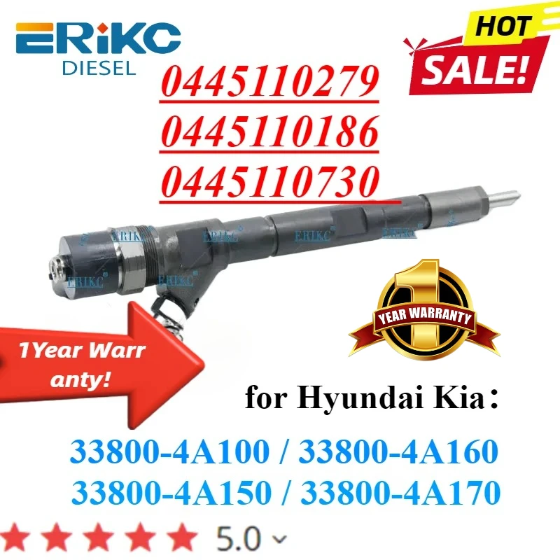 0445110279 0445110186 Diesel Injector 0445110730 33800-4A150 Engine Nozzle for Hyundai Kia 33800-4A100 33800-4A160 33800-4A170
0445110279 0445110186 Diesel Injector 0445110730 33800-4A150 Engine Nozzle for Hyundai Kia 33800-4A100 33800-4A160 33800-4A170