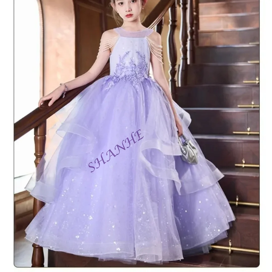 Customized Purple Girls Princess Dress Children Clothes Piano Recital Pageant Performance Gown Costume Birthday Party Formal Ou
Customized Purple Girls Princess Dress Children Clothes Piano Recital Pageant Performance Gown Costume Birthday Party Formal Ou