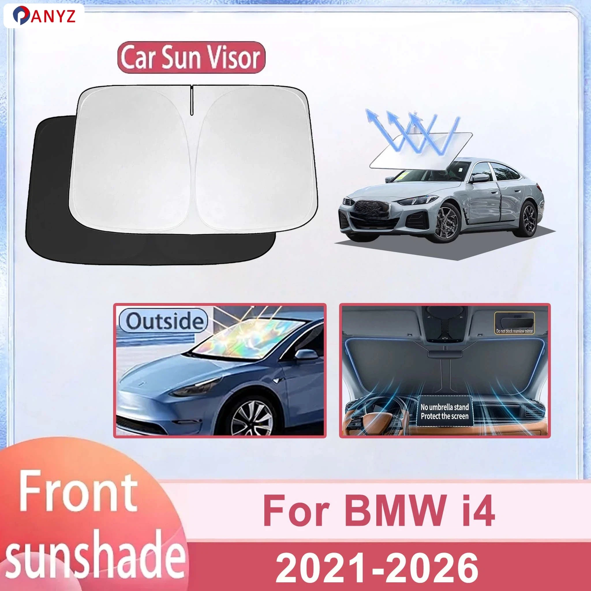 For BMW i4 2021-2026 Car Windshield Sunshade Cover Front Window Sun Shade Heat Insulation Summer Auto Accessories
For BMW i4 2021-2026 Car Windshield Sunshade Cover Front Window Sun Shade Heat Insulation Summer Auto Accessories
