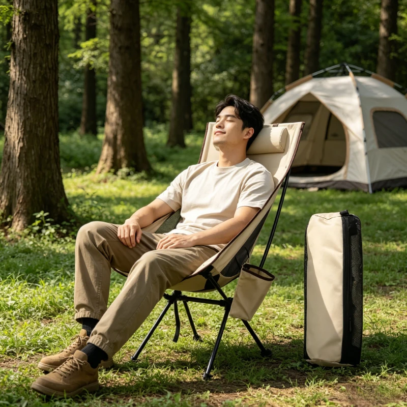 Lightweight Aluminum Alloy Folding Chair with Headrest, Portable Outdoor Seat for Camping, Fishing, Travel and Daily Leisure
Lightweight Aluminum Alloy Folding Chair with Headrest, Portable Outdoor Seat for Camping, Fishing, Travel and Daily Leisure
