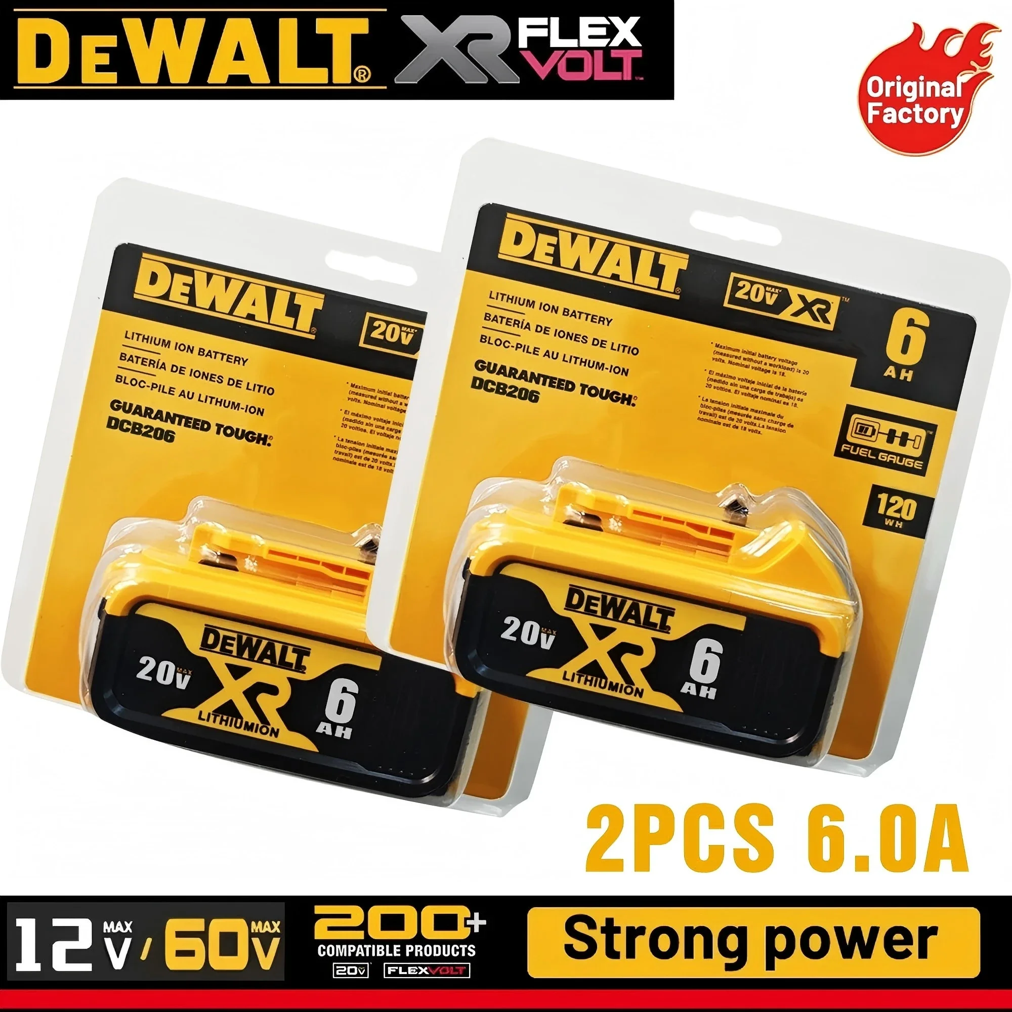 Original DEWALT DCB200 20V 6Ah Lithium Replacement Battery For Dewalt DCB184 DCB200 DCB182 DCB180 DCB181 DCB182 DCB201
Original DEWALT DCB200 20V 6Ah Lithium Replacement Battery For Dewalt DCB184 DCB200 DCB182 DCB180 DCB181 DCB182 DCB201