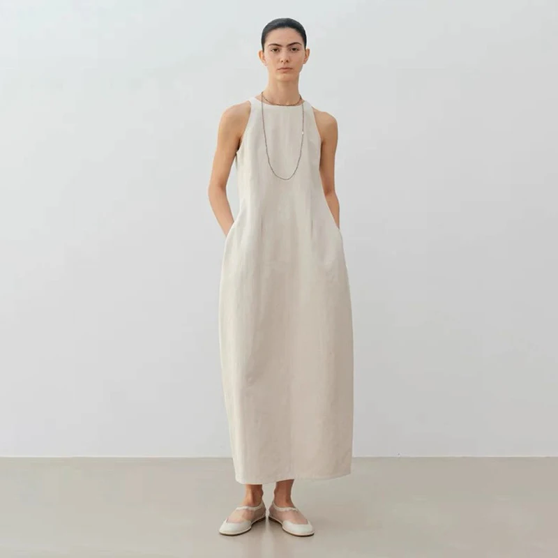 Korean Sle Moi Ele High Waist A-Line Long Dr Cotton Linen Svel Dr Ba Split Design Spring 2025 Faion
Korean Sle Moi Ele High Waist A-Line Long Dr Cotton Linen Svel Dr Ba Split Design Spring 2025 Faion