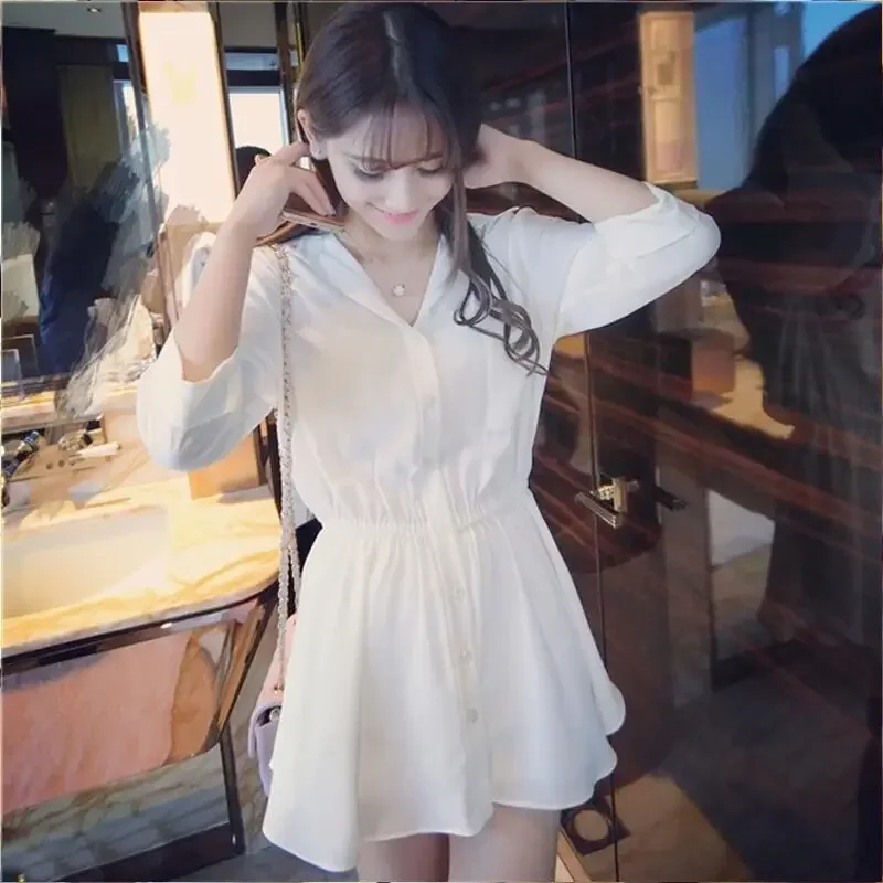 Slim-Fit Dress Women's Summer Skirt Student Chiffon Slim-Fit A- line Skirt Woman Dress Vestido De Mujer Femme Robe
Slim-Fit Dress Women's Summer Skirt Student Chiffon Slim-Fit A- line Skirt Woman Dress Vestido De Mujer Femme Robe