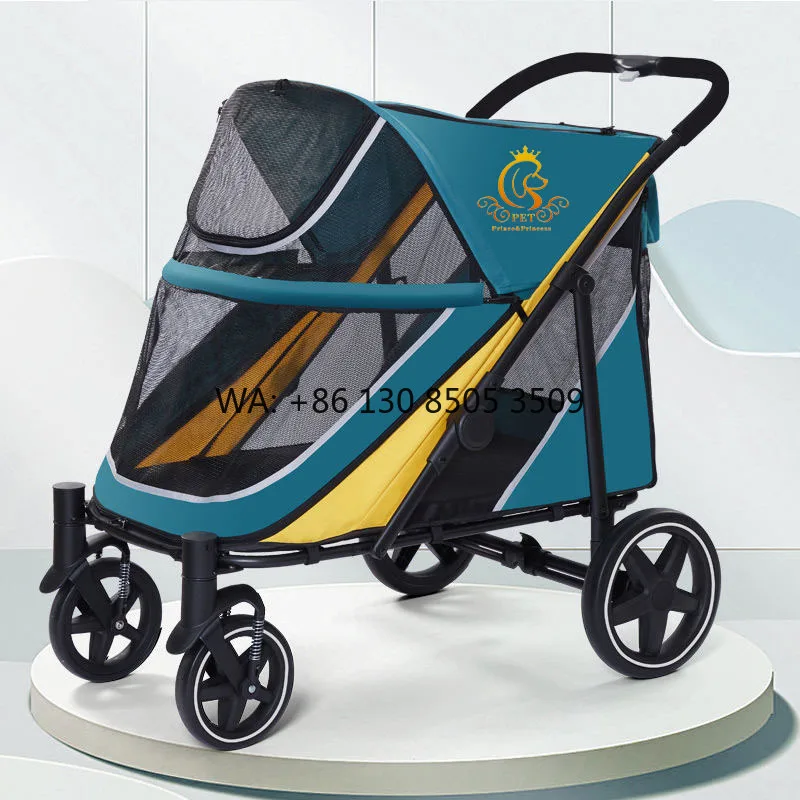Dog Stroller One Handed Folding Ultra-low Chassis High-strength Pet Stroller for Large Dogs
Dog Stroller One Handed Folding Ultra-low Chassis High-strength Pet Stroller for Large Dogs