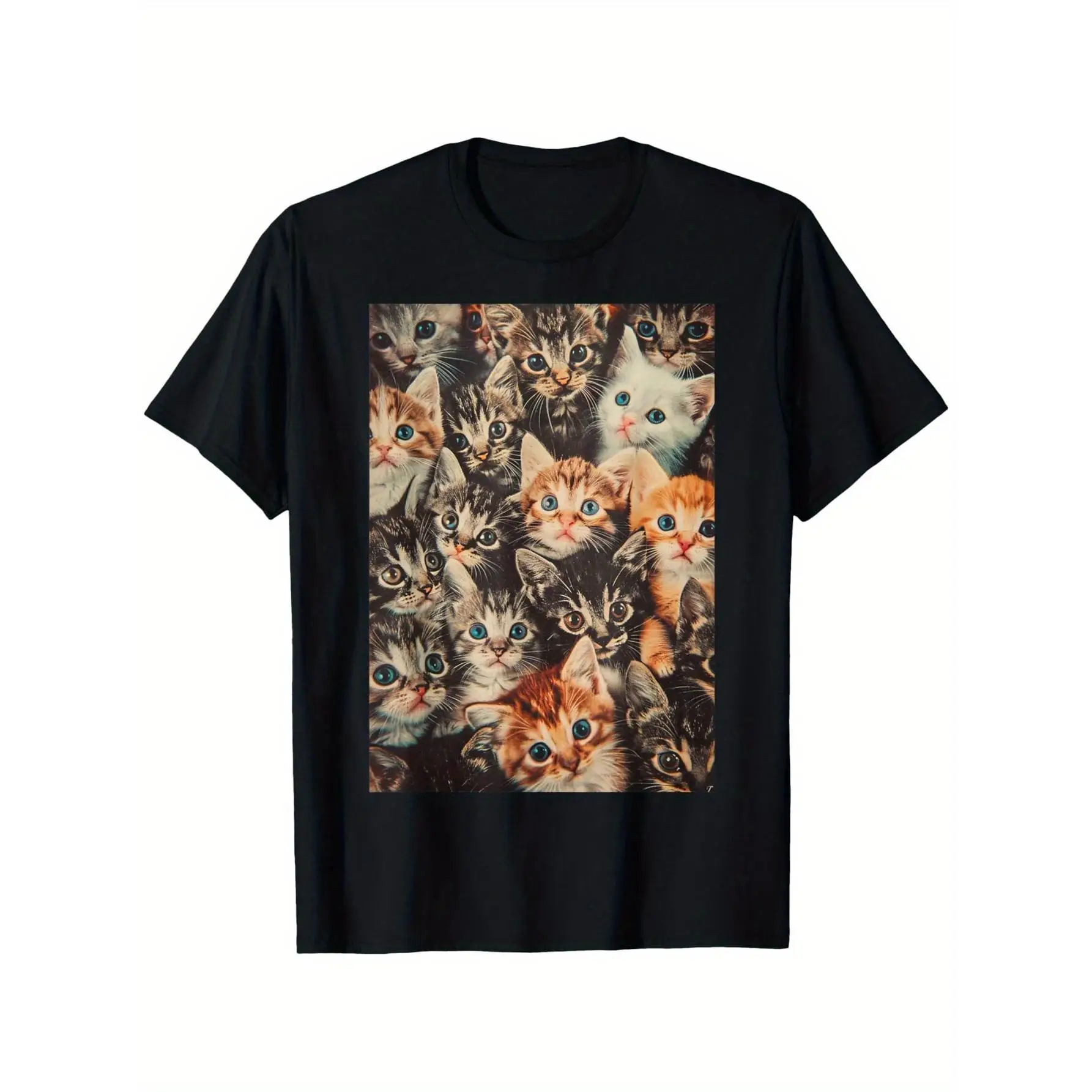 Cute Cat Print T-shirt for Women Kawaii Kitten Funny Graphic Tee Short Sleeve O-Neck Tops Summer Casual Loose Shirt
Cute Cat Print T-shirt for Women Kawaii Kitten Funny Graphic Tee Short Sleeve O-Neck Tops Summer Casual Loose Shirt