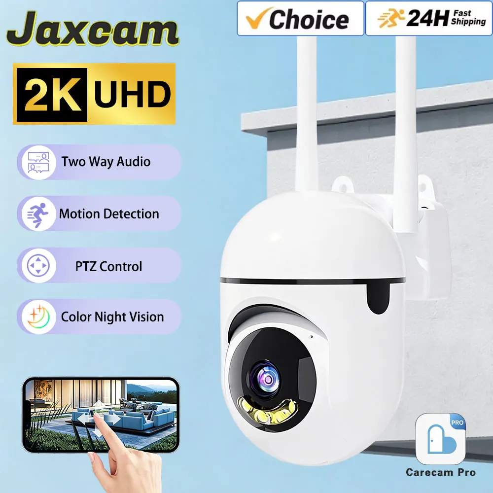 WiFi Camera 2.4G Security Surveillance PTZ 2K Color Night Vision Auto Tracking Home Protection Security Camera Carecam Pro
WiFi Camera 2.4G Security Surveillance PTZ 2K Color Night Vision Auto Tracking Home Protection Security Camera Carecam Pro