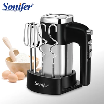 Food Mixer Electric Cuisine Kitchen Blender With Dough Hooks Chrome Egg Beater Hand Mixer Machine For Sweets Bakery Sonifer