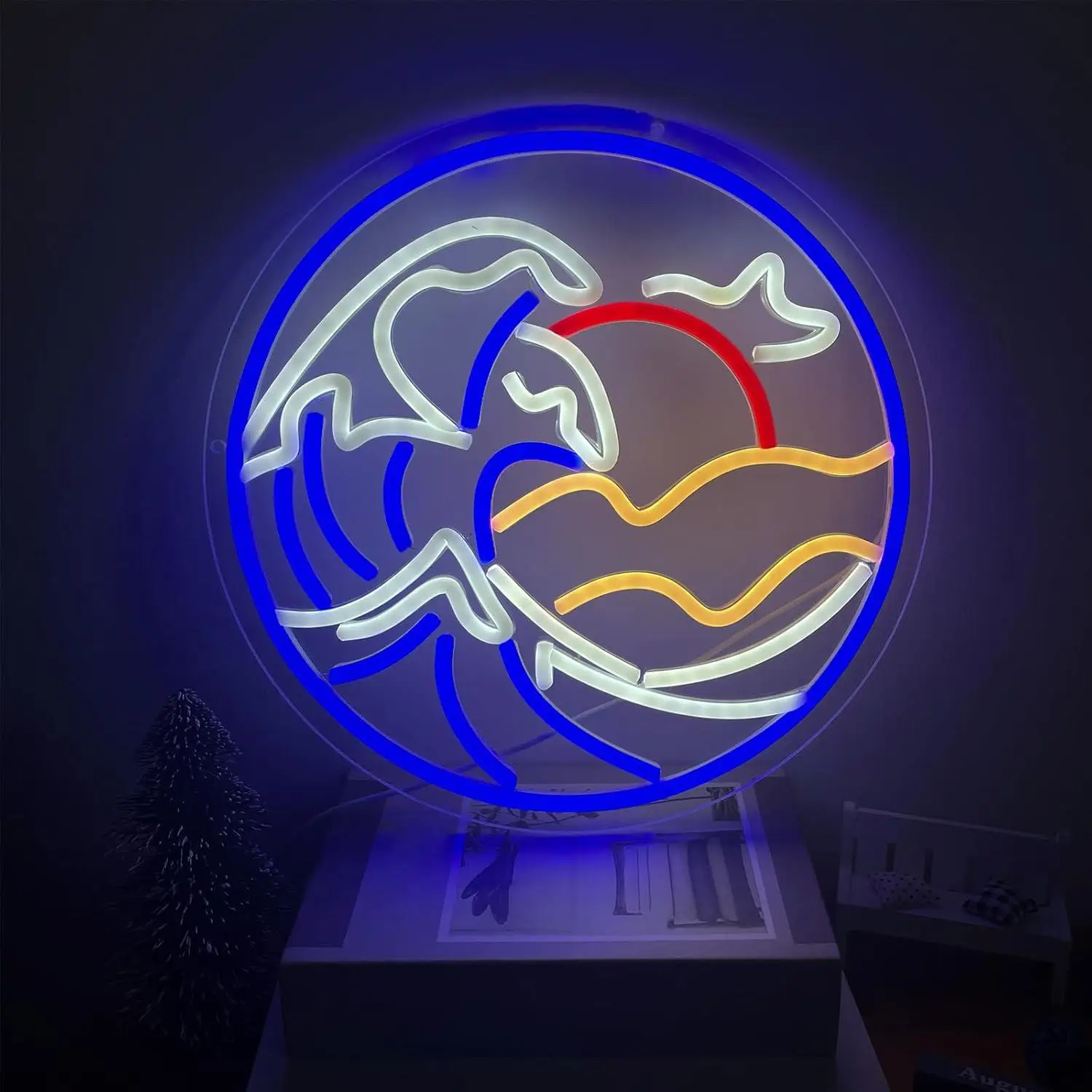 Great Wave Neon Sign USB Dimmable LED Light for Bedroom Kids Room Living Room Shop Bar Christmas Wall Decor Gifts Night Light
Great Wave Neon Sign USB Dimmable LED Light for Bedroom Kids Room Living Room Shop Bar Christmas Wall Decor Gifts Night Light
