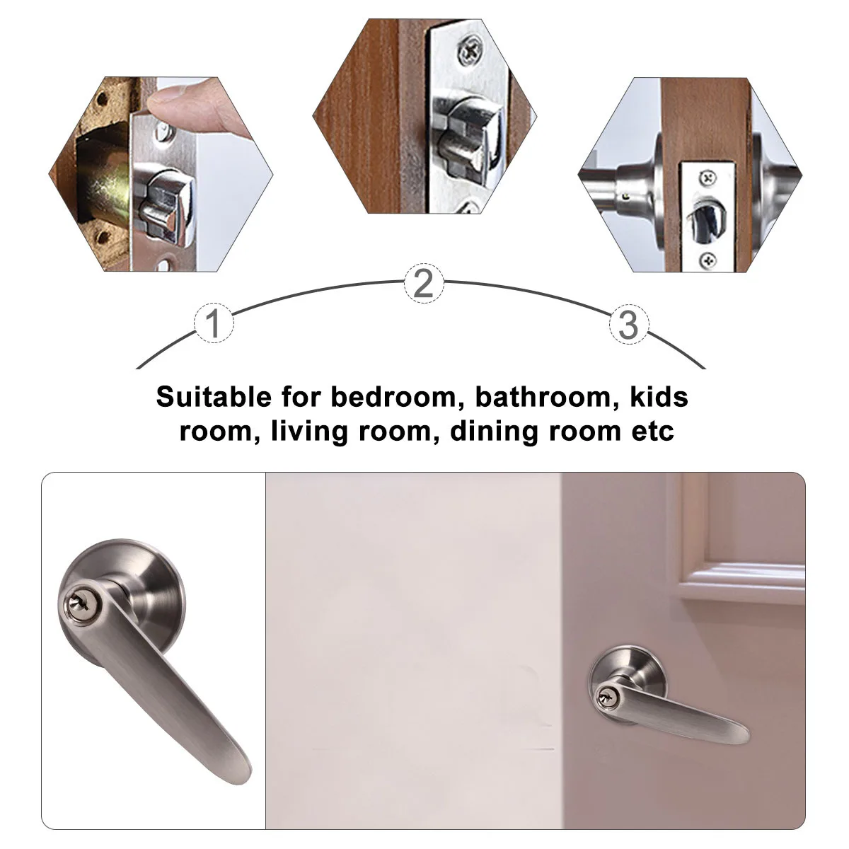 Zinc Alloy Door Bar Sturdy Wearproof Rust Resistant Handle For Bedroom Bathroom Kids Room Living Dining Home Security
Zinc Alloy Door Bar Sturdy Wearproof Rust Resistant Handle For Bedroom Bathroom Kids Room Living Dining Home Security