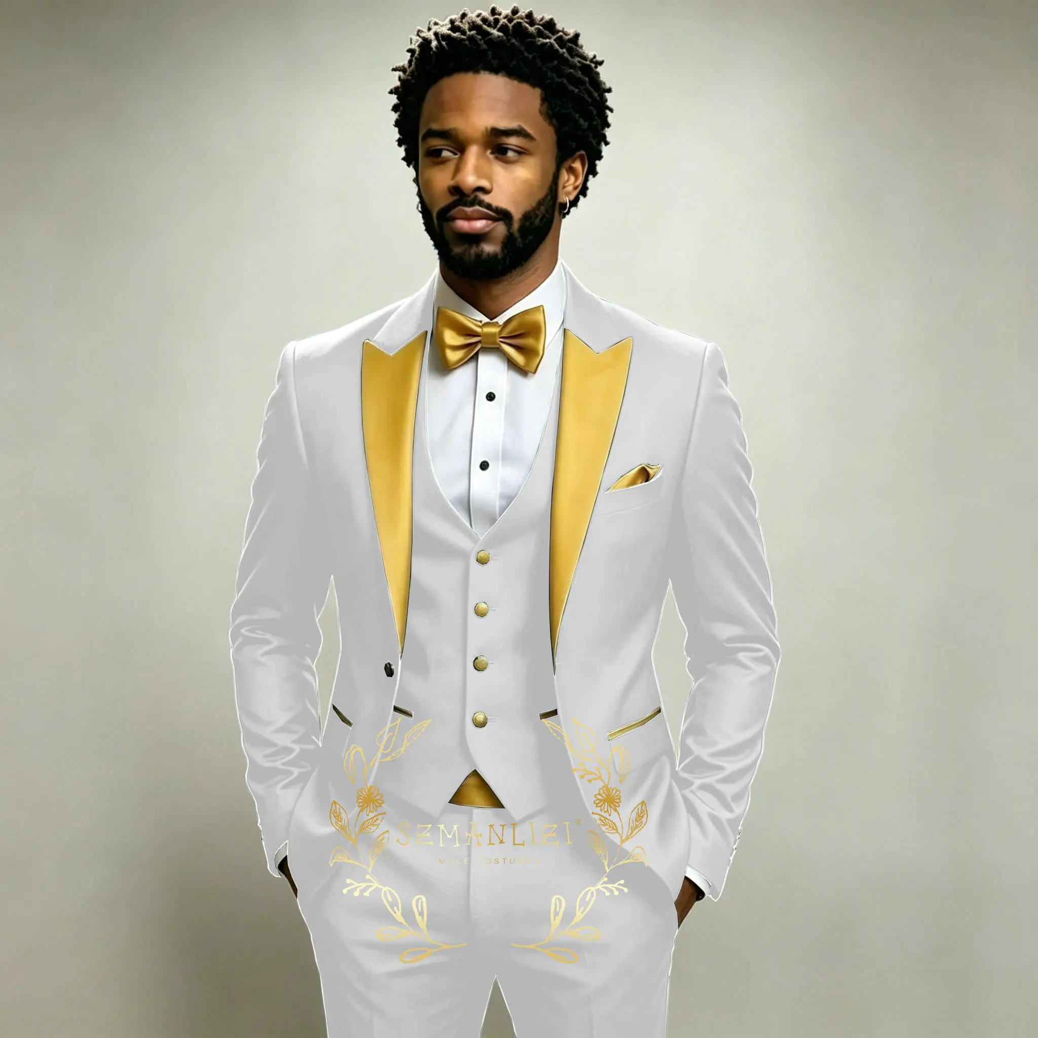 White Men's Suit Costumes 3 Pieces Blaze Vest Pants Wedding Tuxedos Formal Male Suit for Party Groomsmen Prom Dress Sets
White Men's Suit Costumes 3 Pieces Blaze Vest Pants Wedding Tuxedos Formal Male Suit for Party Groomsmen Prom Dress Sets