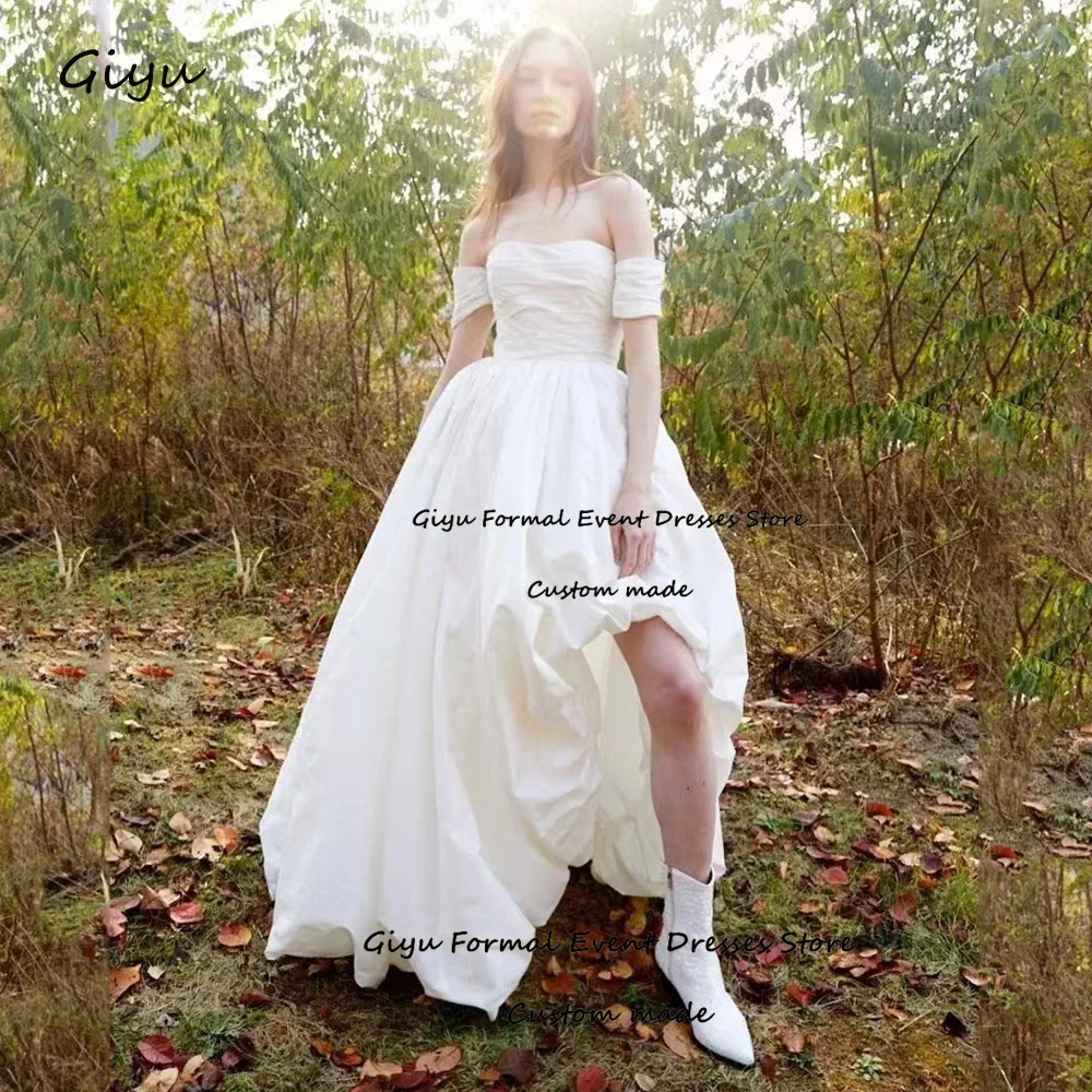 Giyu Simple Modest Wedding Dress 2024 Off The Shoulder Asymmetrical Short Sleeve Bridal Gowns Robe Side Split Formal Party
Giyu Simple Modest Wedding Dress 2024 Off The Shoulder Asymmetrical Short Sleeve Bridal Gowns Robe Side Split Formal Party