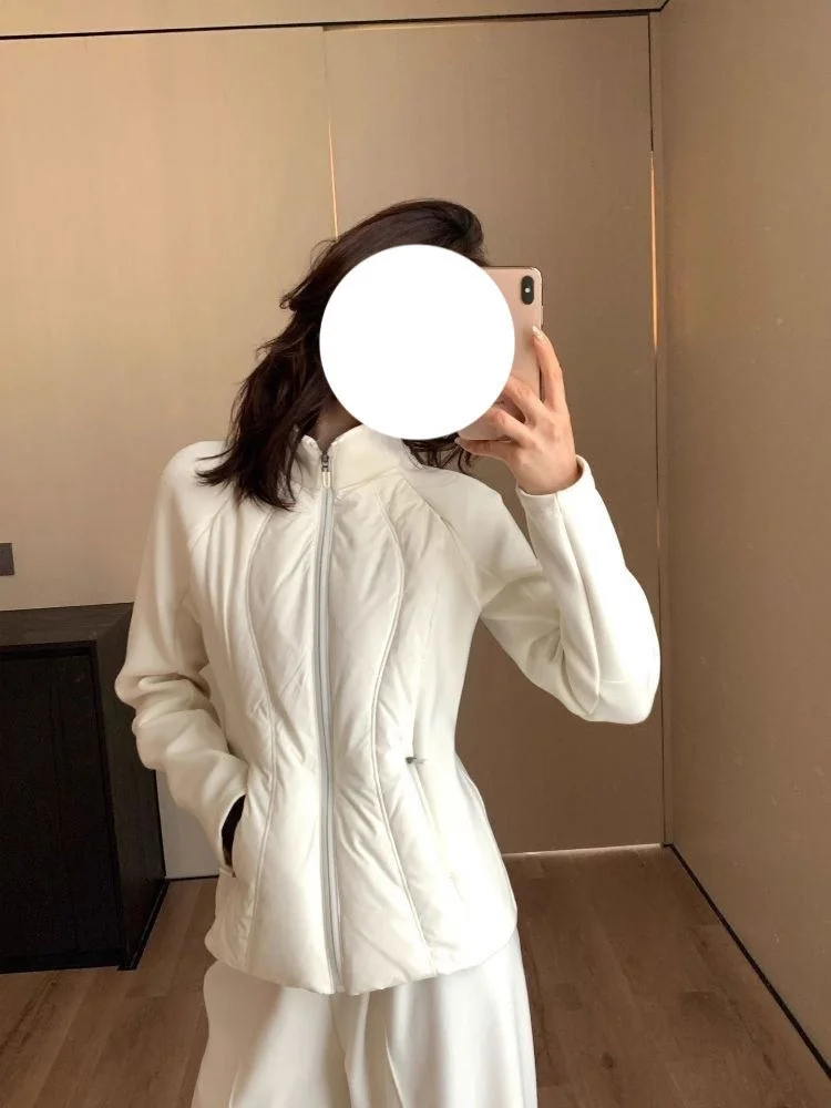 Ele Long Sve Zipper Fitted Jaet Women's Busin Casual Sle Warm Outerwear Stand Collar Slimming Top for Winter
Ele Long Sve Zipper Fitted Jaet Women's Busin Casual Sle Warm Outerwear Stand Collar Slimming Top for Winter