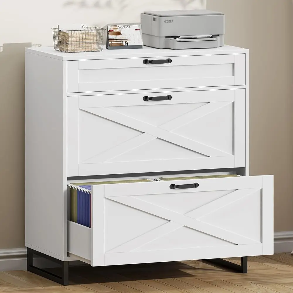 3-Drawer Lateral File Cabinet for Letter/Legal/A4 Files, Large Wooden Storage Cabinet with Printer Stand, Home Office, White & B
3-Drawer Lateral File Cabinet for Letter/Legal/A4 Files, Large Wooden Storage Cabinet with Printer Stand, Home Office, White & B