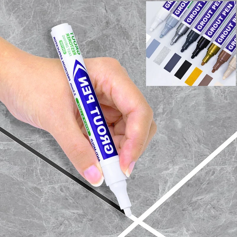8 Color White Grout Tile Pen Waterproof Wall Grout Restorer Marker Pen for Bathroom Wall Floor Decontamination Seam Repair Pens
8 Color White Grout Tile Pen Waterproof Wall Grout Restorer Marker Pen for Bathroom Wall Floor Decontamination Seam Repair Pens