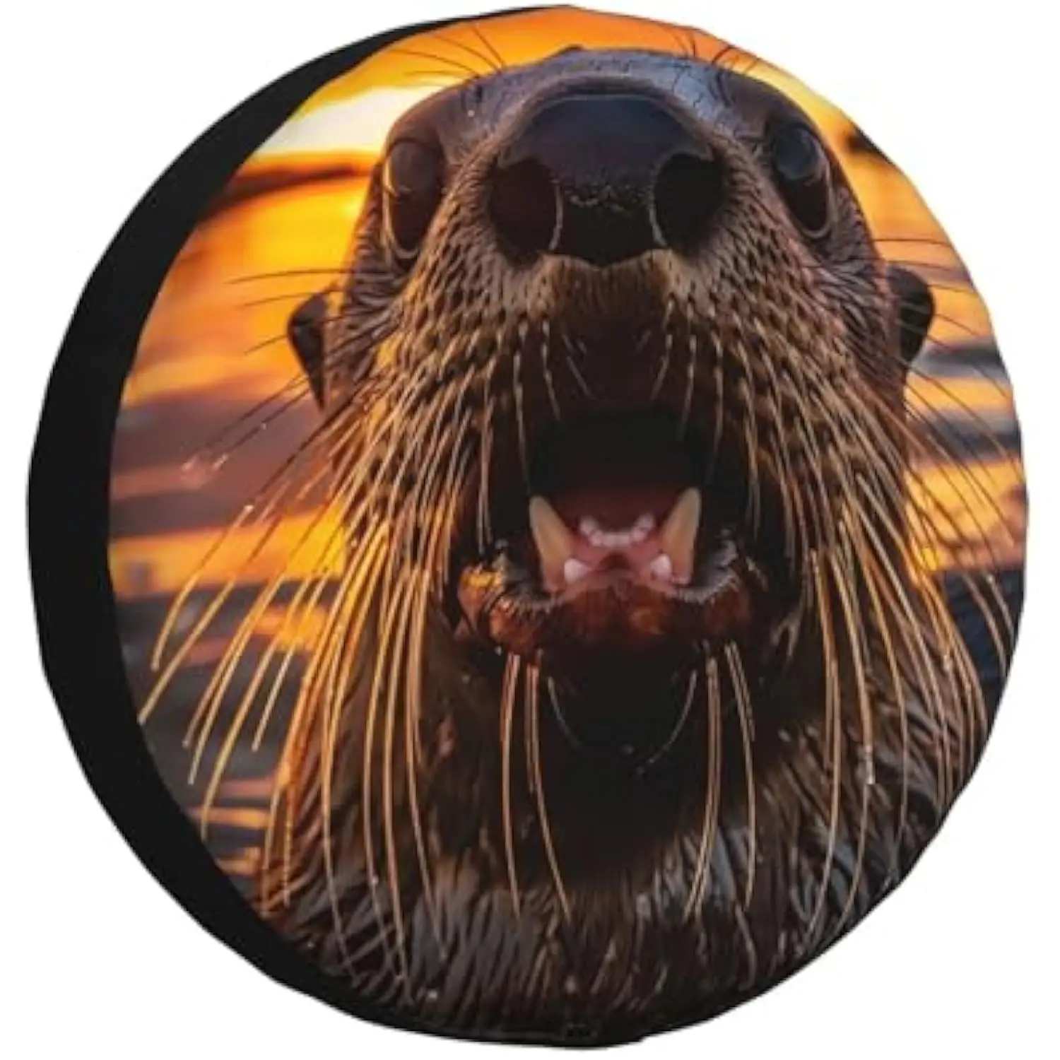 Fierce Otter Yelling Sunset Spare Tire Cover Weatherproof Polyester Wheel Protector for RV SUV
Fierce Otter Yelling Sunset Spare Tire Cover Weatherproof Polyester Wheel Protector for RV SUV