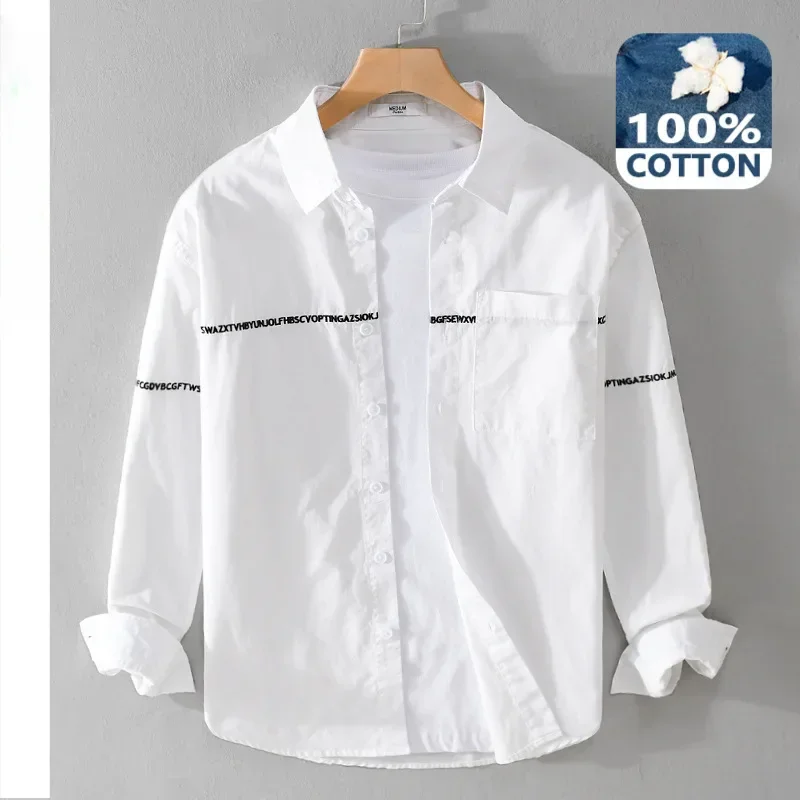 2024 Spring Autumn New Striped Embroidery Long Sleeve Shirts for Men Clothing 100% Cotton Casual Soft Streetwear FY9693
2024 Spring Autumn New Striped Embroidery Long Sleeve Shirts for Men Clothing 100% Cotton Casual Soft Streetwear FY9693