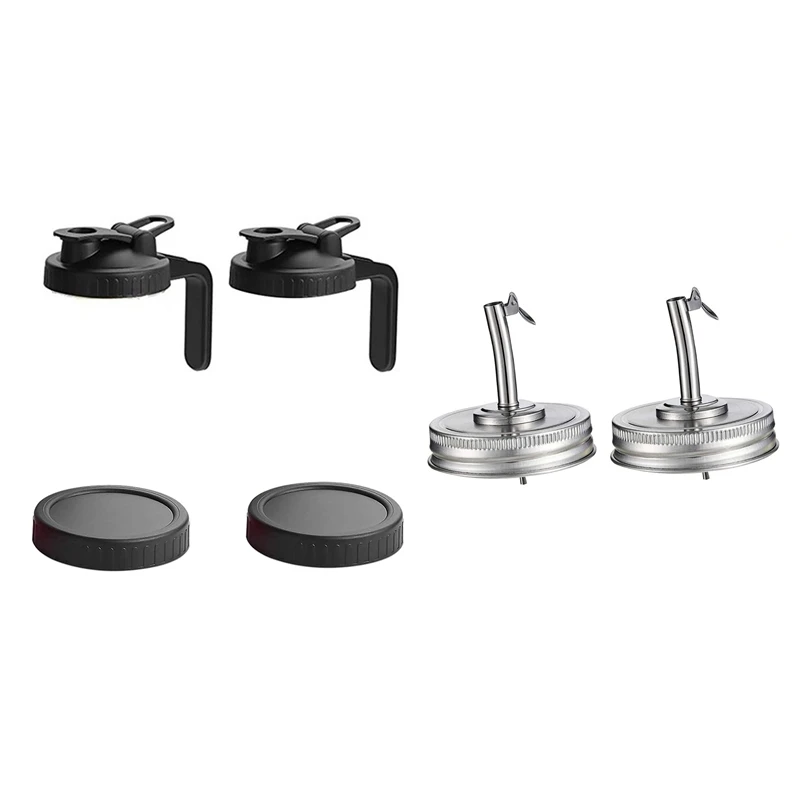 2 Pcs Jar Oil Spout Lid Oil Pour Spout Dispenser & 1 Set Wide Mouth Mason Jar Pour Lids
2 Pcs Jar Oil Spout Lid Oil Pour Spout Dispenser & 1 Set Wide Mouth Mason Jar Pour Lids