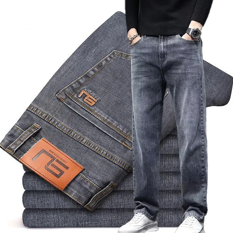 Four Season Men Stretch Loose Straight Leg Jeans Male Fashion Wear-Resistant Denim Trousers Solid Versatile Casual Pants
Four Season Men Stretch Loose Straight Leg Jeans Male Fashion Wear-Resistant Denim Trousers Solid Versatile Casual Pants