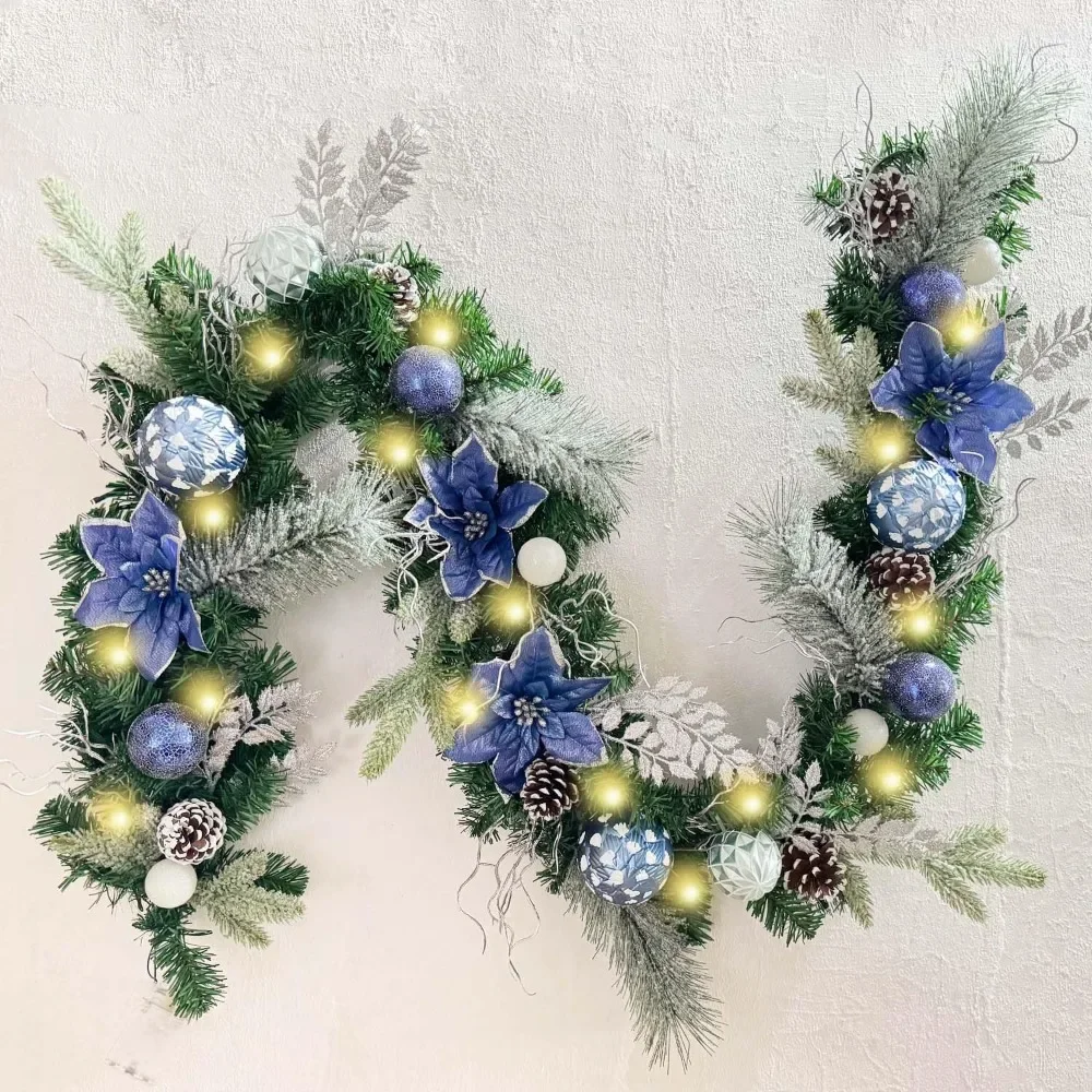 Christmas Garland Decor with Lights for Front Door Lighted Christmas Mantel Garland Decoration, Christmas Ball Ornaments
Christmas Garland Decor with Lights for Front Door Lighted Christmas Mantel Garland Decoration, Christmas Ball Ornaments