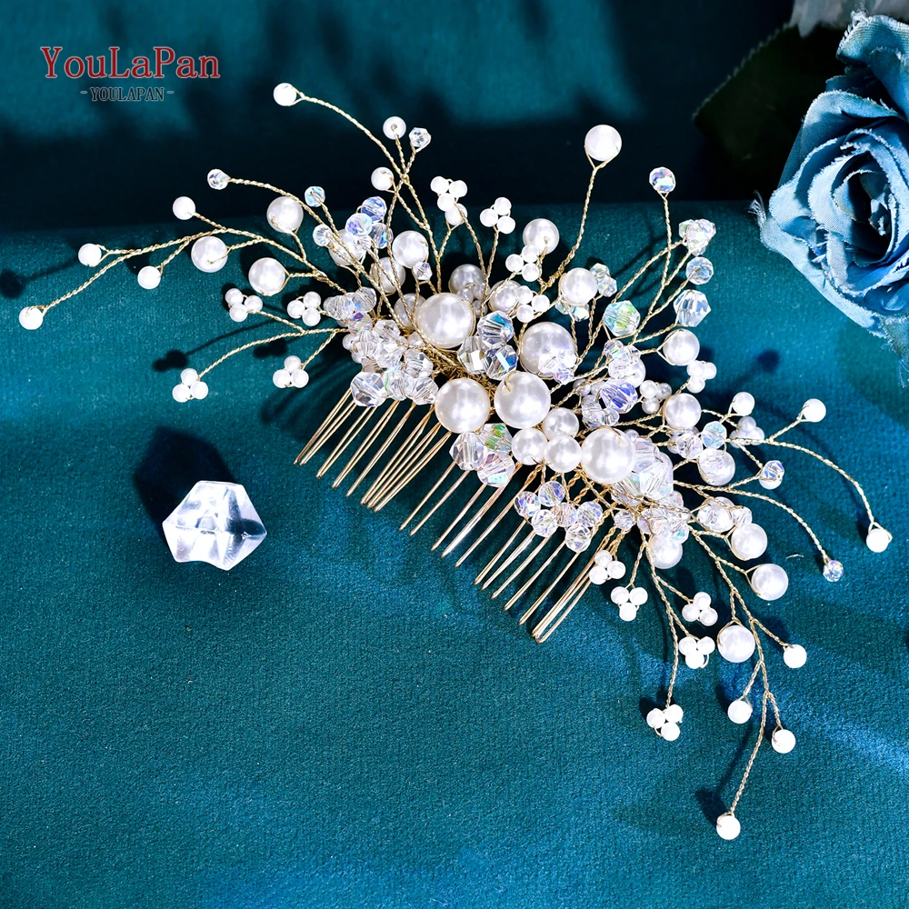 TOPQUEEN Bride Hair Comb Bridesmaid Headdress Wedding Shining Hair Ornaments Fashion Headwear Pearl Crystal Headpiece HP878
TOPQUEEN Bride Hair Comb Bridesmaid Headdress Wedding Shining Hair Ornaments Fashion Headwear Pearl Crystal Headpiece HP878