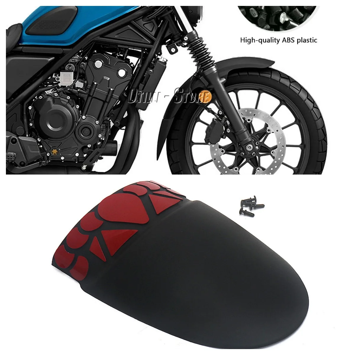 Motorcycle ABS Front Fender Extension 150mm Mudguard Extender Black Splash Guard For Honda CL500 cl500 CL 500 2023 2024
Motorcycle ABS Front Fender Extension 150mm Mudguard Extender Black Splash Guard For Honda CL500 cl500 CL 500 2023 2024