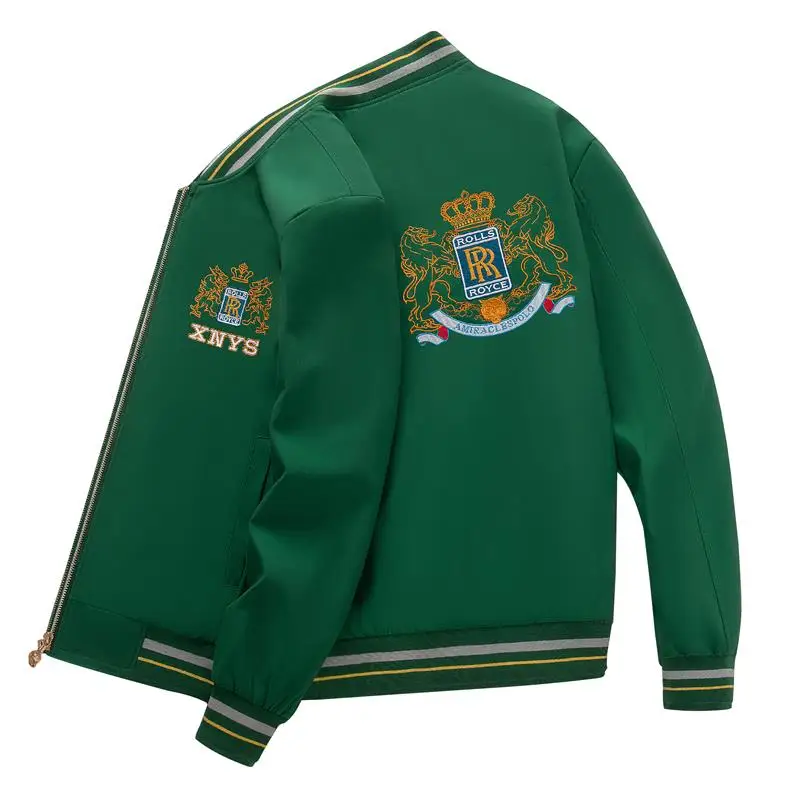 Мужская бейсбольная куртка-бомбер Ele с вышивкой, весенне-осенняя модная верхняя одежда из полиэстера, с длинными рукавами, приталенного кроя
Мужская бейсбольная куртка-бомбер Ele с вышивкой, весенне-осенняя модная верхняя одежда из полиэстера, с длинными рукавами, приталенного кроя