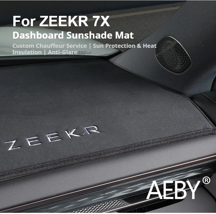 AEBY For ZEEKR 7X 2024 2025 Dashboard Sunshade Mat Anti-Dust Anti-UV Glare Reduction Cover Car Dash Pad Interior Accessories 
AEBY For ZEEKR 7X 2024 2025 Dashboard Sunshade Mat Anti-Dust Anti-UV Glare Reduction Cover Car Dash Pad Interior Accessories
